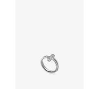 Tiffany & Co Womens Tiffany & Co Tiffany T T1 Narrow 18ct White-Gold and 0.4ct Brilliant-Cut Diamond Ring White Gold 5