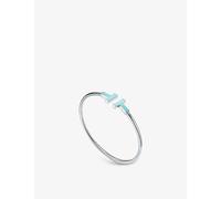 Tiffany & Co Womens White Gold T Wire 18ct White-gold and Turquoise Bracelet M