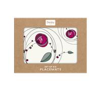 Tiffany Double Rose Placemats - Set Of 6 -