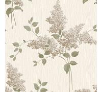 Tiffany Fiore Textured Heavyweight Vinyl Wallpaper Sage Belgravia 41340