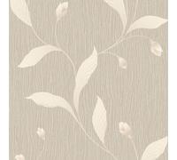Tiffany Floral Trial Textured Wallpaper Belgravia Beige One Size