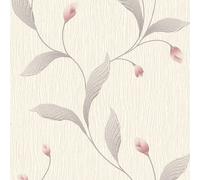 Tiffany Floral Trial Textured Wallpaper Belgravia Pink One Size