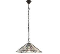 Tiffany Glass Hanging Ceiling Pendant Light Bronze Chain Deco Lamp Shade i00077
