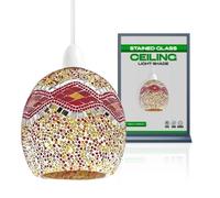 Tiffany Glass Shade Stained Glass Lampshade, Pendant Lighting Easy Fit Shades,ceiling Pendant Light Shade Mosaic Lamp Shade