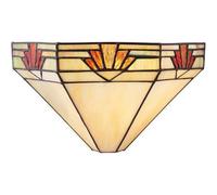 Tiffany Glass Wall Light Rich Cream & Gold Pendant Shade Interior Sconce I00256