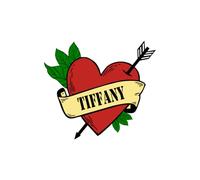 Tiffany HEART arrow Temporary Tattoo long lasting chucky love