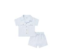 TIFFANY KIDS button-up shirt and shorts set - Blue 6-9 mth-9-12 mth-12-18 mth-18-24 mth-24-36 mth