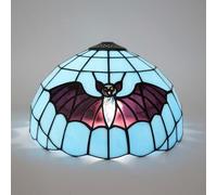 Tiffany Lamp Shade Replacement, 12 Inch Blue-Backed Bat Stained Glass Vintage Handmade Cute Decor Ceiling Light Shade for Table Lamp Pendant Light