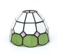 Tiffany Lamp Shade Replacement, 6 Inch Small Stained Glass Ceiling Light Shade Colourful Lattice Vintage Style Art Deco for Pendant Light Chandelier Wall Lamp(Grey)