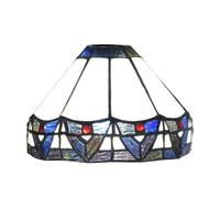Tiffany Lamp Shade Replacement, 8 Inch Roman Style Stained Glass Lampshade, Vintage Handmade Ceiling Light Shade for Pendant Light Floor Lamps Wall Lamp
