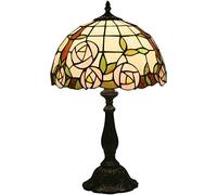 Tiffany Lamp, Tiffany Table Lamp European Pastoral Style Desk Light Handmade Stained Glass Warm Desk Light for Bedside Bedrooms Office Bars Coffee Restaurant