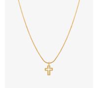Tiffany Line cross pendant necklace - 925 sterling silver / 45cm