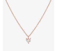 Tiffany Plain heart cubic pendant necklace - 41cm / 18k rose gold vermeil