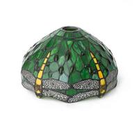 Tiffany Shade Replacement 12" Green Background Dragonfly Stained Glass Lamp Shade Vintage Art Decor Large Opening Replacement Lampshades for Table Lamp Chandelier Light Wall lamp Floor Lamps