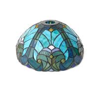 Tiffany Shade Replacement 12" Green Spotted Watermelon Rind Stained Glass Lamp Shade Art Decor Large Opening Replacement Lampshades for Table Lamp Chandelier Light Wall lamp Floor Lamps