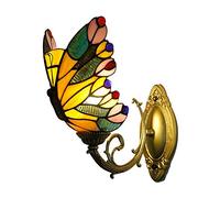 Tiffany Style Butterfly Wall Lamps & Sconces, Vintage Stained Glass Wall Light Fixtures, 1 Lights, 2 Lights, 3 Lights, Retro Bathroom Mirror Light for Bedroom Living Room Hallway Night Light,28