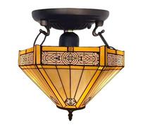 Tiffany Style Ceiling Lamp, 40.6 cm, Glass Shade (TF(C)-1605)