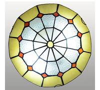 Tiffany-style Ceiling Light Flush Mount 12/16/20 Inch Stained Glass Round Lamps Vintage E27 Decor Chandeliers For Living Room Bedroom Dining Hallway Kitchen Dx72 40cm (dx69a 50cm)