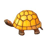 Tiffany Style Middle England 22cm Table Lamp Orange Turtle Tortoise Design Glass Shade