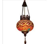 Tiffany Style Pendant Light Turkish Moroccan Style Mosaic Glass Handmade Ceiling Pendant Fixture Hanging Lamp Light Chandelier
