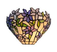 Tiffany Style Wall Sconce Stained Glass Wall Mount Light Elegant Wall Lamp, Vintage Pastoral Wall Lamps Indoor Lighting Fixtures, Living Room Bedroom Sconces