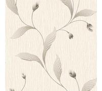 Tiffany Textured Floral Trail Wallpaper Charcoal Belgravia 41338