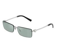 Tiffany TF3108B 62227C Unisex Sunglasses Metal Silver Light blue Squared Mirrored