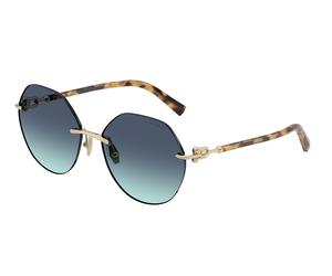 Tiffany TF3123 60219S Woman Sunglasses Metal Gold Blue Geometric Normal Nuanced