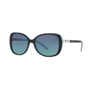 Tiffany TF4121B 80559S Woman Sunglasses Acetate Black Blue Squared Normal Shaded