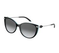 Tiffany TF4178 8055T3 Woman Sunglasses Acetate Black Grey Cat Eye Polarized Shaded