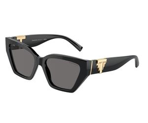 Tiffany TF4218 800181 Woman Sunglasses Acetate Black Grey Cat Eye Polarized