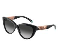 Tiffany Woman TF4196 80013C Sunglasses Acetate Black Grey Cat Eye Normal Shaded