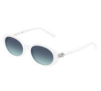 Tiffany Woman TF4242D 83929S Sunglasses Acetate White Blue Round Normal Shaded