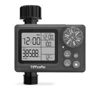 TiFFCOFiO Sprinkler Timer Outdoor, Digital Programmable for Garden Hose, Irrigrtion Timer with Rain Delay and Manual Mode (Water Volume Control, 1 Pack)