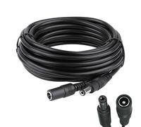 TIFFORA 3m/5m/10m 2.1 x 5.5mm DC Male to Female Power Supply Extension Cable 12V for CCTV Security Cameras, LED Strips, Routers (Black, 3 Meter)