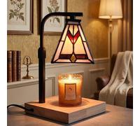 Tiffora Candle Warmer Lamp with Timer & Dimmer, Height Adjustable Candle Lamp Warmer, Wax Melt Lamp with UK Plug, Modern Vintage Home Decor & House Warming Gifts for Women (CWTFTL-439)