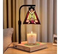 Tiffora Candle Warmer Lamp with Timer & Dimmer, Height Adjustable Candle Lamp Warmer, Wax Melt Lamp with UK Plug, Modern Vintage Home Decor & House Warming Gifts for Women (CWTFTL-440)