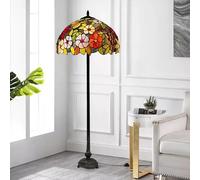 TIFFORA Tiffany Style Dragonfly Floor Lamp, Blue Stained Glass Floor Lamp for Bedroom Living Room, 66.25 Inch Tall (TFF(L)-1609)