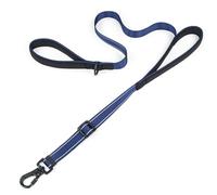 Tiffpaws Reflective Double Handle Dog Leash for Large Dogs, Heavy Duty Adjustable Leash with Soft Padded Handles, Traffic Control Training Lead for Walking, Running (Royal Blue, L)