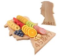 TIFFYONEK Charcuterie Board 1 Pcs, Wood Cheese Board, Famous Leaders Fan Gifts, Cheese Platter For House Warming Christmas Thanksgiving Wedding Gifts Birthday Party Picnics
