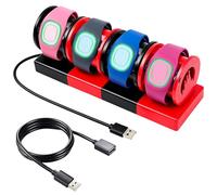 TIFFYONEK Modular Charging Stand for MagicBand+, Expandable 2-4 Slot Organizer Dock with 4-Port USB Hub & 3.3ft Extension Cable, Theme Park Vacation & Cruise Essentials, Hidden Cable Management