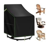 TIFILE Garden Chair Covers Waterproof, 420D Oxford Outdoor Patio Stacking Chair Cover with Drawstring with Drawstring, 85x85x60/90cm