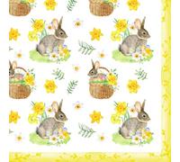 Tiflair Bunny in a Basket Lunch Napkins 3 ply