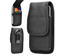 Tiflook for Samsung Galaxy S25 S24 S23 S22 S21 S20 FE S10 S9 A03S A13 A14 A23 A32 A51 A52 A53 A71 Note 20 Ultra Note 10 Plus Holster Nylon Cell Phone Pouch Belt Holder Carrying Case with Clip,Black