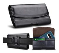 Tiflook Phone Holster for Samsung Galaxy S26 Ultra S25 FE S24 S23 S22 S21 S20 A37 5G A17 A36 A16 A55 A35 A15 A26 A56 Note 20 10 PU Leather Cell Phone Pouch with Belt Clip Loop Card Holder,Black