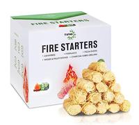 TIFMI Fire Starter - 60 Pcs Fire Starters for Campfires, Fireplace, Grill, Wood & Pellet Stove, Fire Pit, BBQ, Survival, ooni Pizza Ovens, Water Resistant and Odorless Safe for Indoor/Outdoor Use