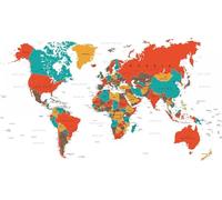 Tifnuer 5D World Map Diamond Painting Kits for Adults Beginners, 25x35cm Full Drill Round Diamond Dots Diamond Art DIY Crystal Rhinestone Embroidery Cross Stitch for Gifts Home Decor 10x14in I-13698