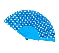 TIFONY Hand Fan Folding，Hand Held Fans Folding Polka Dot Print Folding Fan Multi Colours Available Portable Delicate Fan Plastic Fan Bone Handheld Fan Folding Fan(Red+white)(Blue+white)