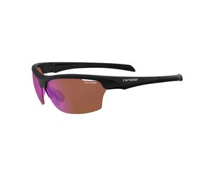 Tifosi Intense Perfomance Sunglasses: Single Lense Matte Black/AC Red