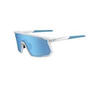 Tifosi Unisex Moab Interchangeable Sunglasses, Matte White (Clarion Blue/Ac Red/Clear), M-L